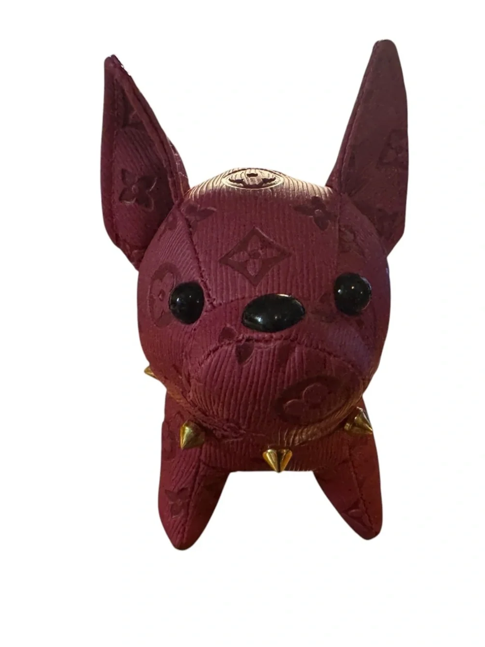 Dark Pink French Bulldog Dog Keychain Handbag Bag Charm - Brand New